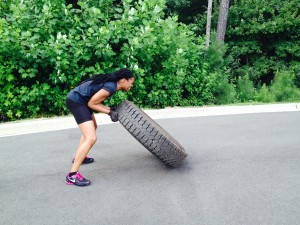 Khadijah Flipping A Tire