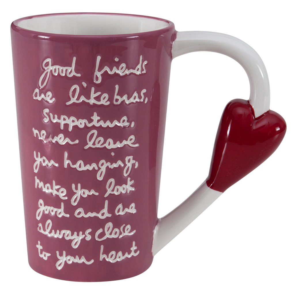 Good friends are like bras mug